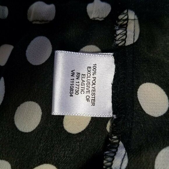 Xhilaration Womens Sz XS Black White Polka Dot Cap Sleeve Cardigan Blouse - Picture 4 of 9